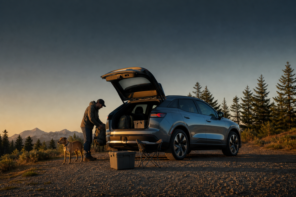 Original JustForAuto human, pet and vehicle lifestyle scene
